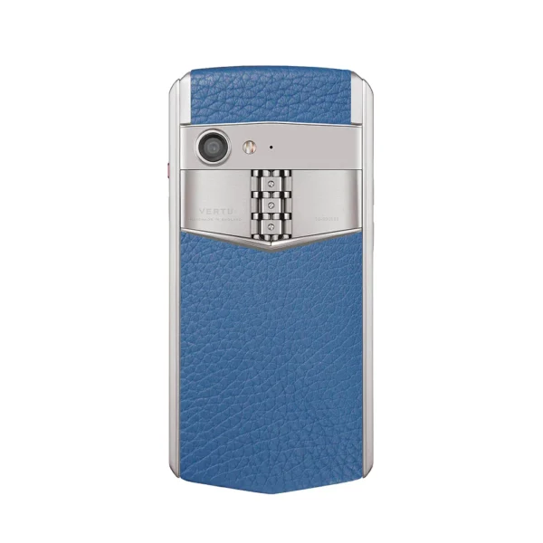 04 VERTU Aster P Baroque Calf Navy Blue Leather 4G Phone