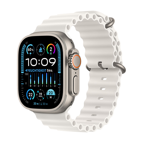 Watch Apple Watch Ultra 2 LTE 49mm Titanium Case with Ocean Band - White EU