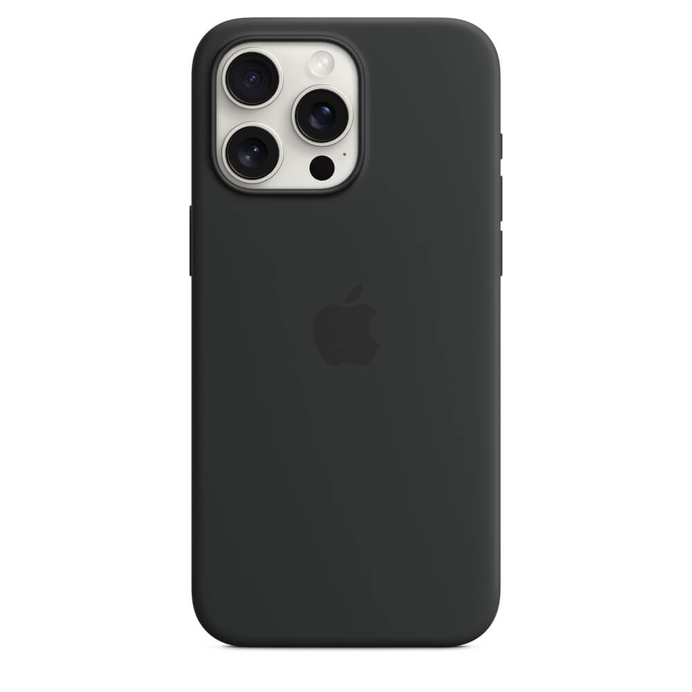 Оригинален Силиконов Калъф за iPhone 15 Pro, Silicone MagSafe Case MT1A3ZM/A, Черен