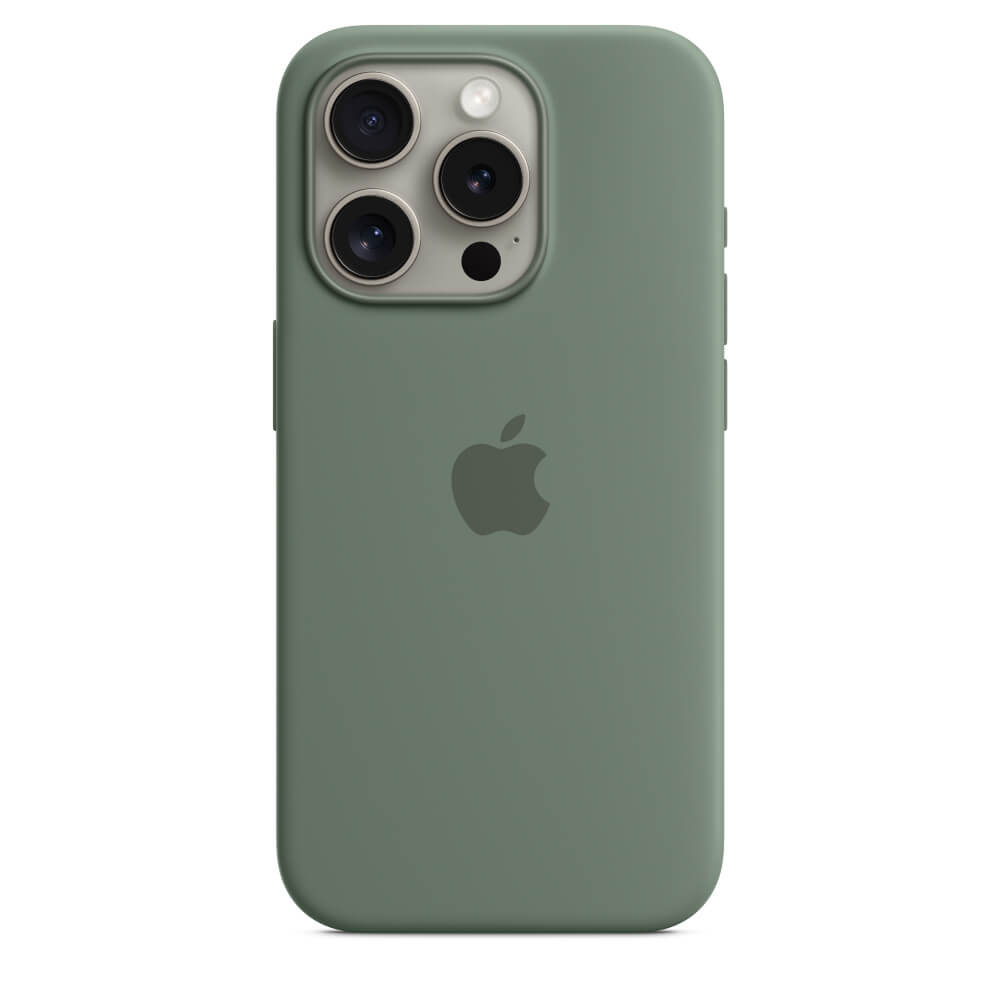 Оригинален Силиконов Калъф за iPhone 15 Pro, Silicone Magsafe Case, Cypress