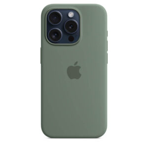 Оригинален Силиконов Калъф за iPhone 15 Pro, Silicone Magsafe Case, Cypress