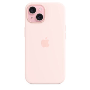 Оригинален Силиконов Калъф за iPhone 15, Silicone Magsafe Case MT0U3ZM/A, Розов Light Pink