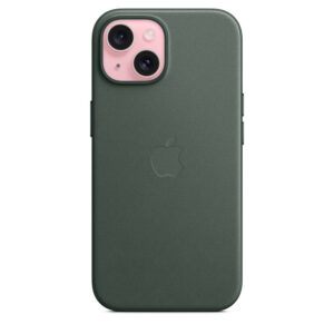 Оригинален Тъкан Калъф за iPhone 15, FineWoven Magsafe Case MT3J3ZM/A, Зелен