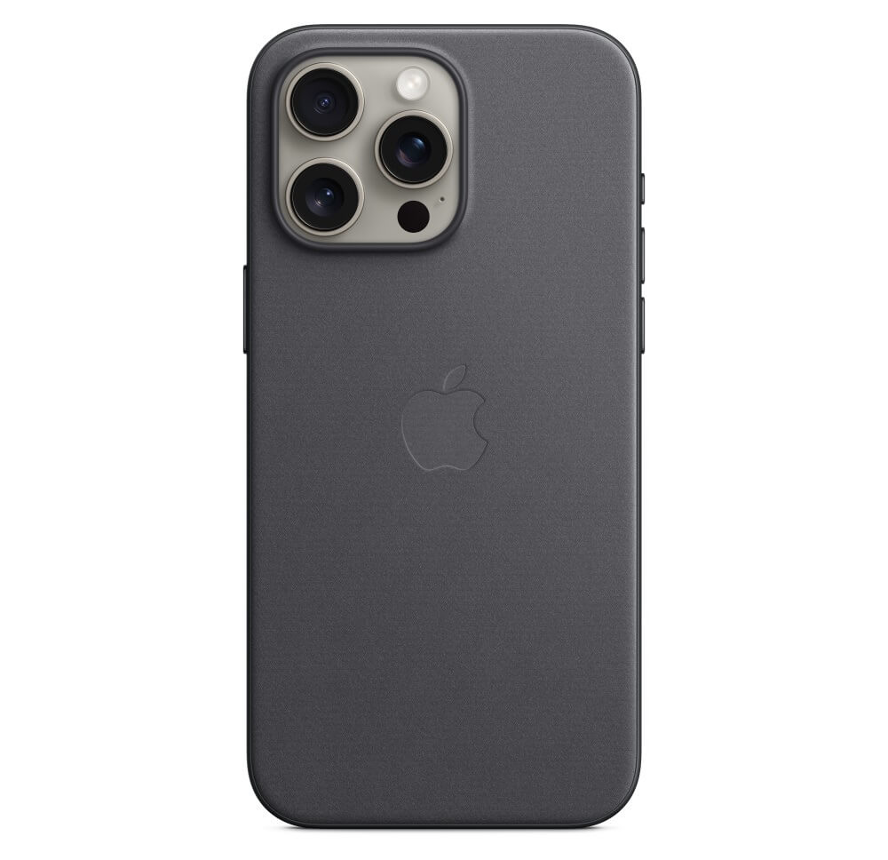 Оригинален Тъкан Калъф за iPhone 15 Pro, FineWoven Magsafe Case MT4H3ZM/A, Черен