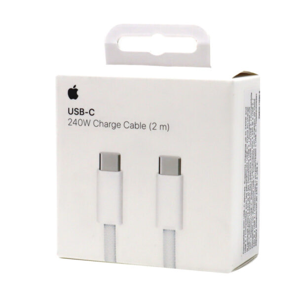 Оригинален Кабел APPLE USB-C to USB-C 240W Woven Mu2g3zm/a 2m, Бял