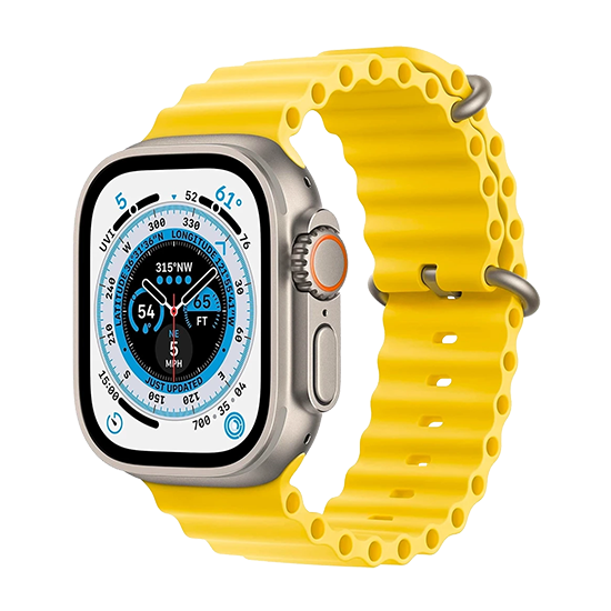 Watch Apple Watch Ultra GPS + Cellular 49mm Titanium Case with Ocean Band - Yellow EU