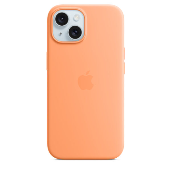 iPhone 15 Silicone Case with MagSafe - Orange Sorbet