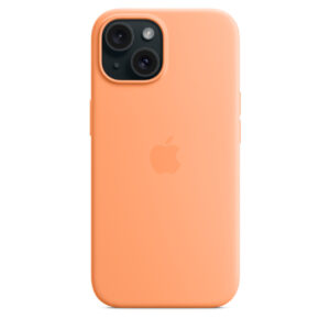 iPhone 15 Silicone Case with MagSafe - Orange Sorbet