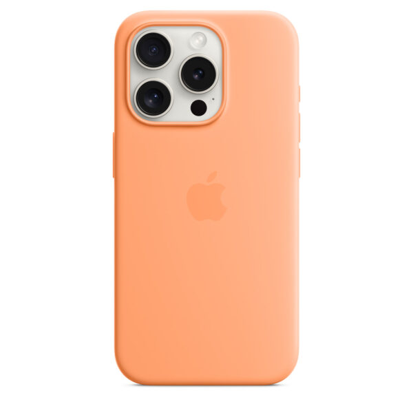 iPhone 15 Pro Silicone Case with MagSafe - Orange Sorbet