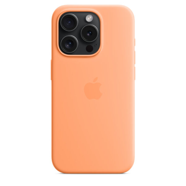 iPhone 15 Pro Silicone Case with MagSafe - Orange Sorbet