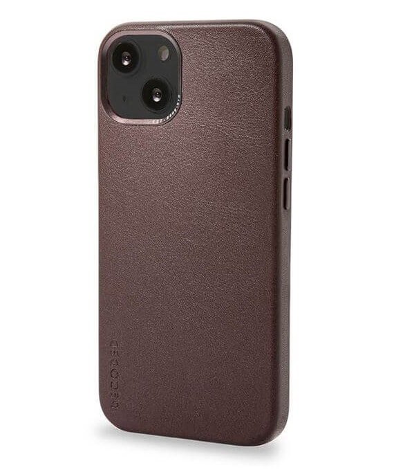 Magsafe Калъф от Естествена Кожа за iPhone 13, DECODED Leather Case, Кафяв