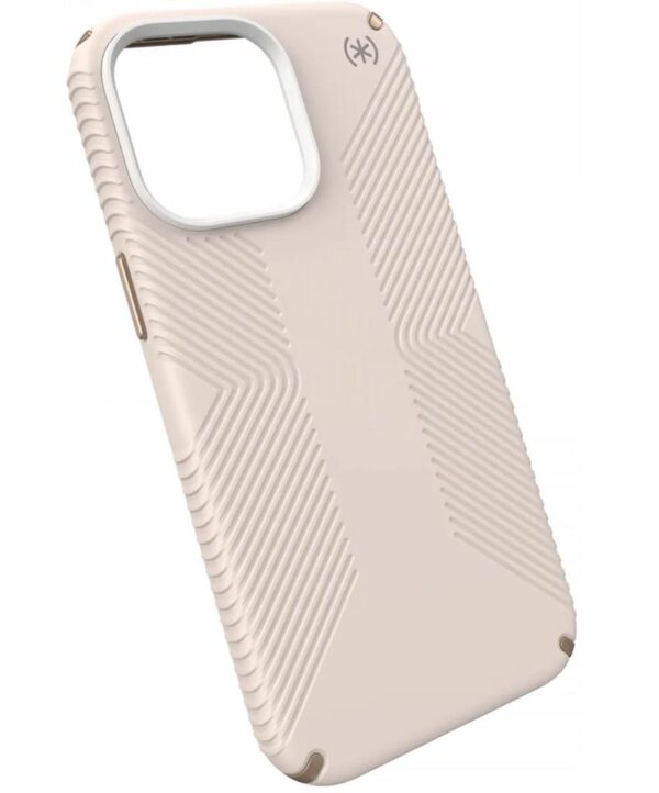 Екстремен Калъф за iPhone 15 Pro Max, SPECK Presidio 2 Grip Case, Бежов