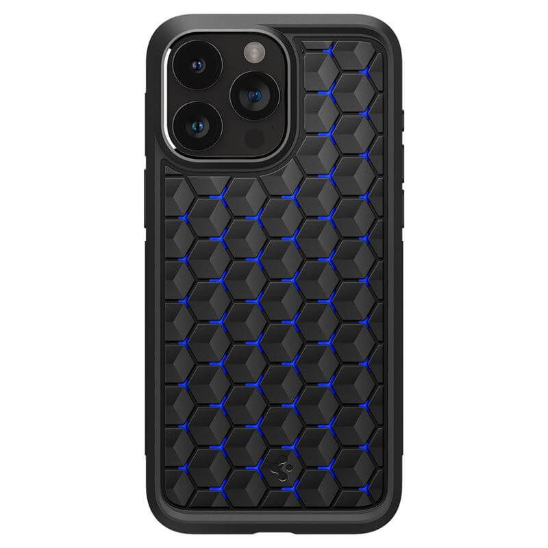 Противоударен Калъф за iPhone 15 Pro Max, SPIGEN Cryo Armor Case, Черен