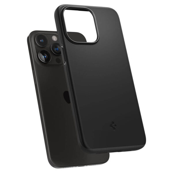 Противоударен Калъф за iPhone 15 Pro, SPIGEN Thin Fit Case, Черен