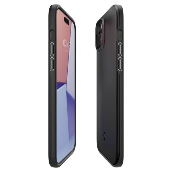 Противоударен Калъф за iPhone 15, SPIGEN Thin Fit Case, Черен