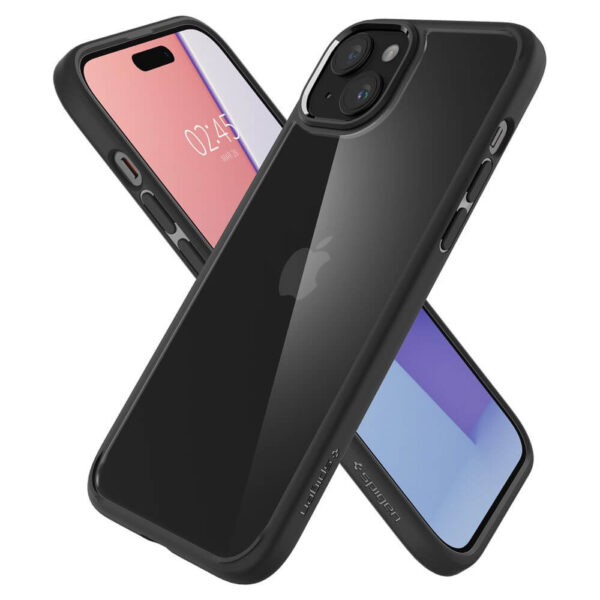 Противоударен Калъф за iPhone 15, SPIGEN Ultra Hybrid Case, Черен