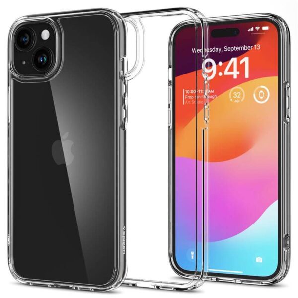 Противоударен Калъф за iPhone 15, SPIGEN Ultra Hybrid Case, Прозрачен