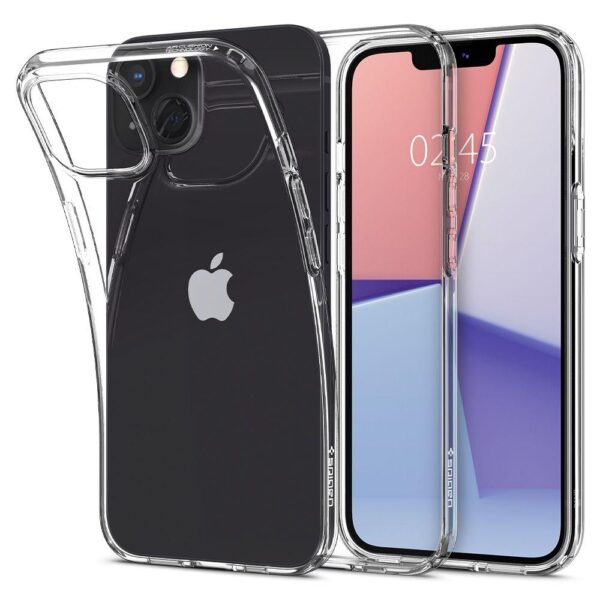 Противоударен Силиконов Калъф за iPhone 13 Mini, SPIGEN Liquid Crystal Case, Прозрачен
