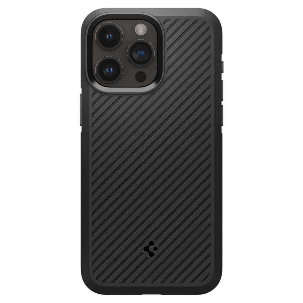 Противоударен Силиконов Калъф за iPhone 15 Pro Max, SPIGEN Core Armor Case, Черен