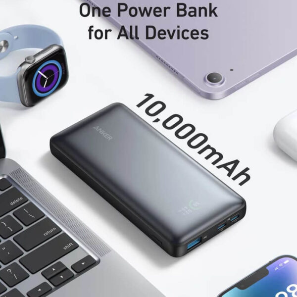 Външна Батерия, ANKER 533 PowerCore 10000 mAh 25W, Черен