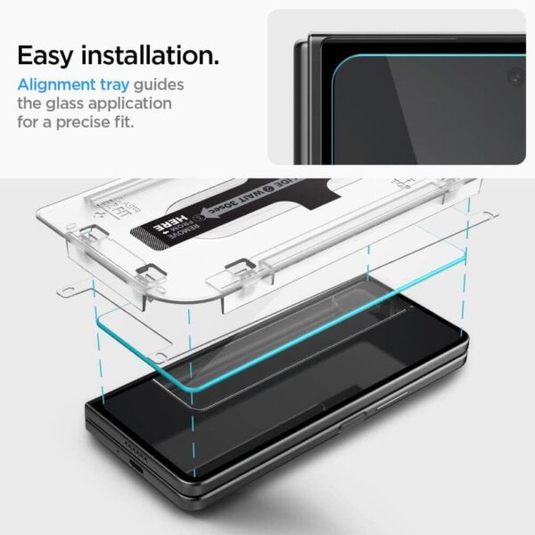 Протектор за Външния Дисплей на SAMSUNG Z Fold 5, SPIGEN EZ Fit Glass, Прозрачен