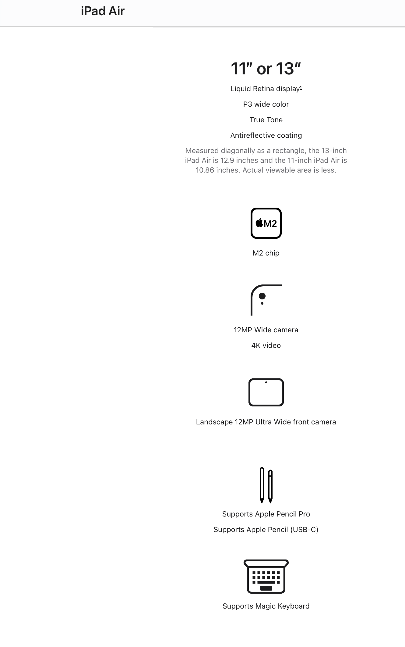Apple iPad Air 6 11" display M2 128GB WiFi - Space Grey EU (2024)