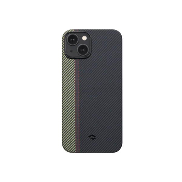 PITAKA MagEZ 3 Case for iPhone 14 600D Overture, MagSafe - Black/Green (PROMO)