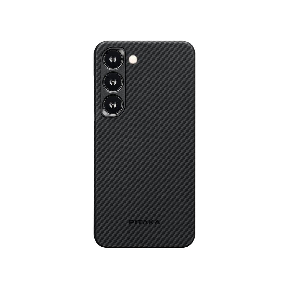 PITAKA MagEZ Case 3 For Samsung Galaxy S23 (6.1'') 600D Black/Grey (Twill), MagSafe