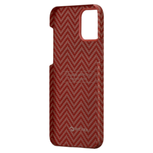 PITAKA MagEZ Case For iPhone 12 (6.1”) Red/Orange (Herringbone)(PROMO)