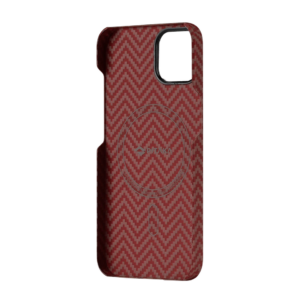 PITAKA MagEZ Case For iPhone 12 Pro (6.1”) Red/Orange (Herringbone), MagSafe (PROMO)