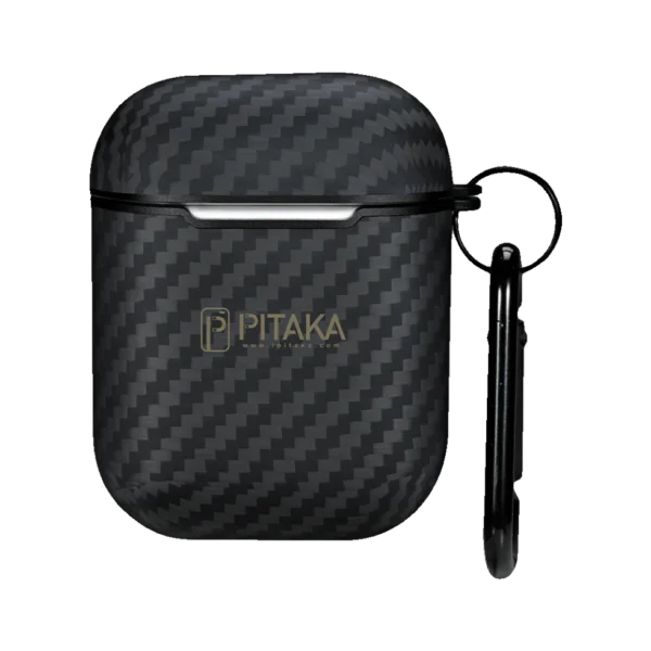 PITAKA Carbon Aramid Fiber Case for AirPods 2nd Gen. - Black