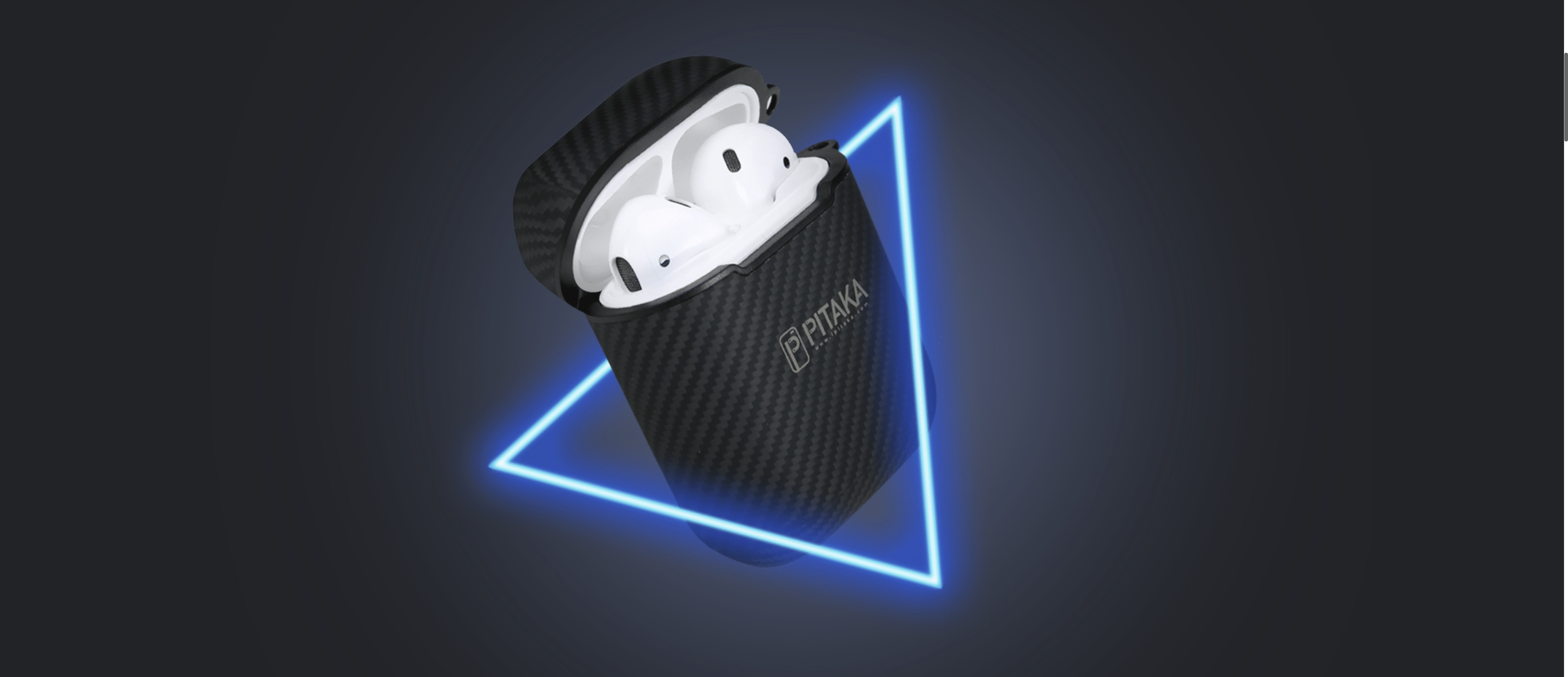 PITAKA Carbon Aramid Fiber Case for AirPods 2nd Gen. - Black