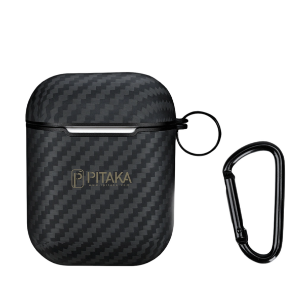 PITAKA Carbon Aramid Fiber Case for AirPods 2nd Gen. - Black