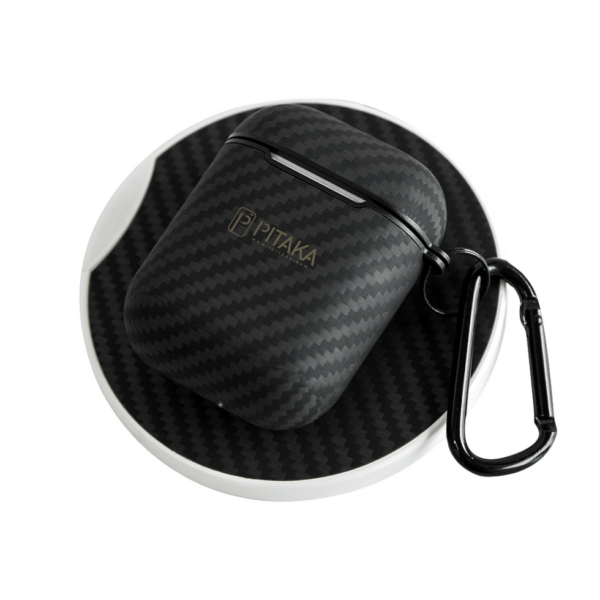 PITAKA Carbon Aramid Fiber Case for AirPods 2nd Gen. - Black