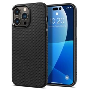 Противоударен Калъф за iPhone 14 Pro Max, SPIGEN Liquid Air Case, Черен