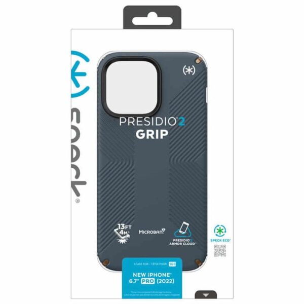 Противоударен Калъф за iPhone 14 Pro Max, SPECK Presidio 2 Grip Case, Сив