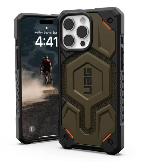 UAG MagSafe Противоударен Калъф за iPhone 16 Pro Max, UAG Monarch Pro Kevlar Case, Зелен