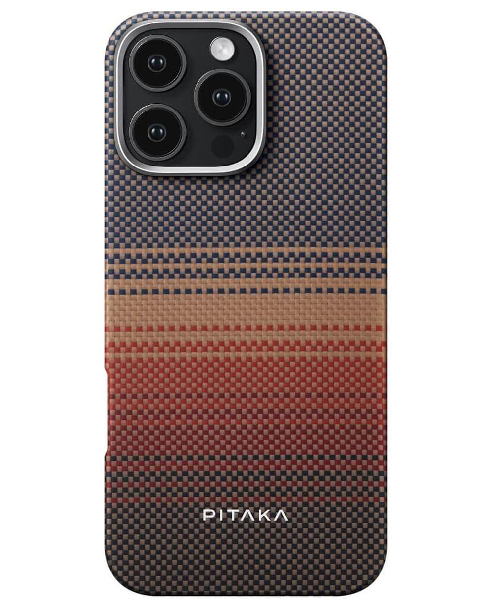 PITAKA MagSafe Case iPhone 16 Pro, PITAKA Tactile Woven Case Sunset