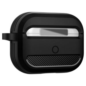 Противоударен Силиконов Калъф за Apple AirPods Pro, SPIGEN Rugged Armor Case, Черен