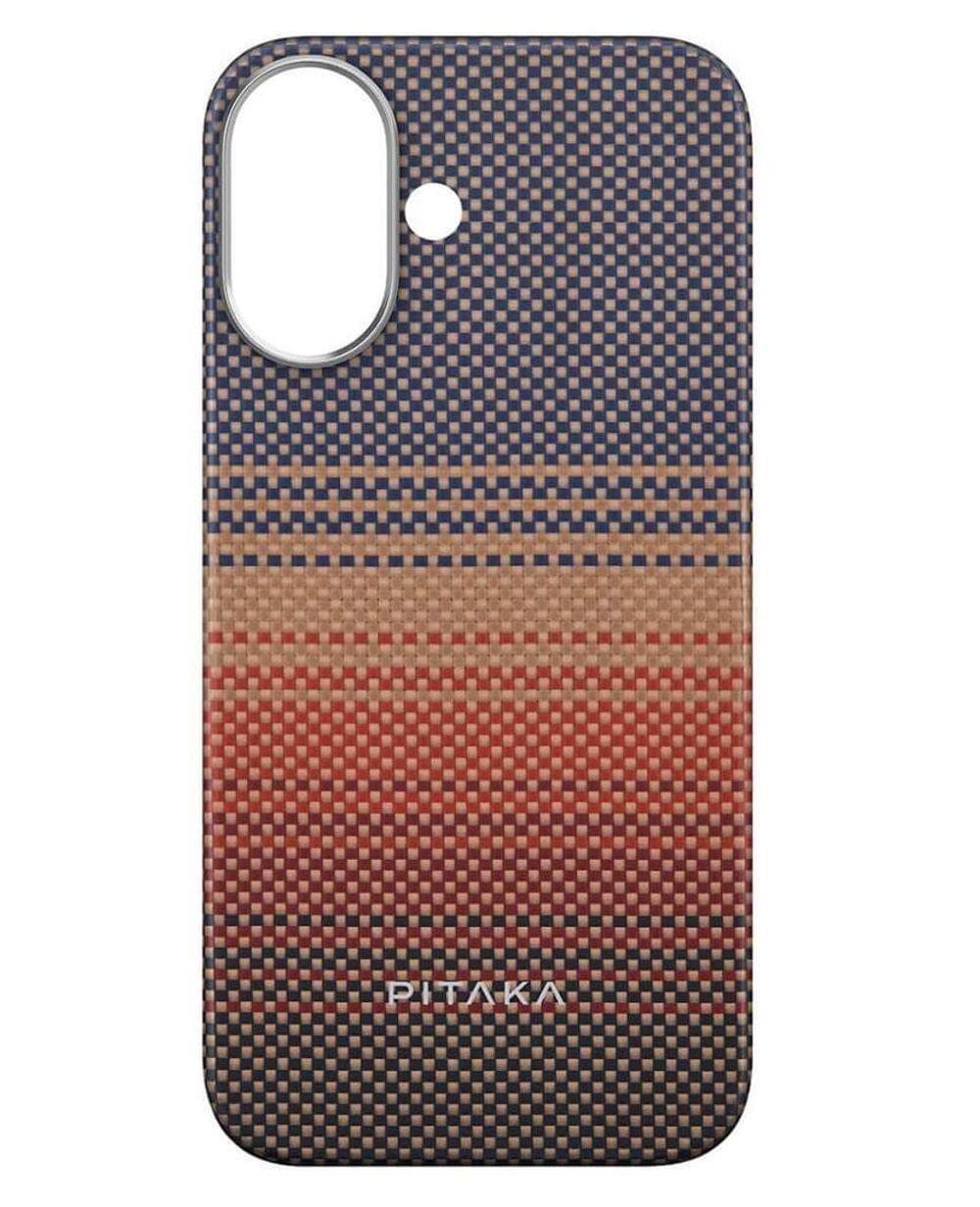 Magsafe Калъф за iPhone 16, PITAKA Tactile Woven Case Sunset, Кафяв