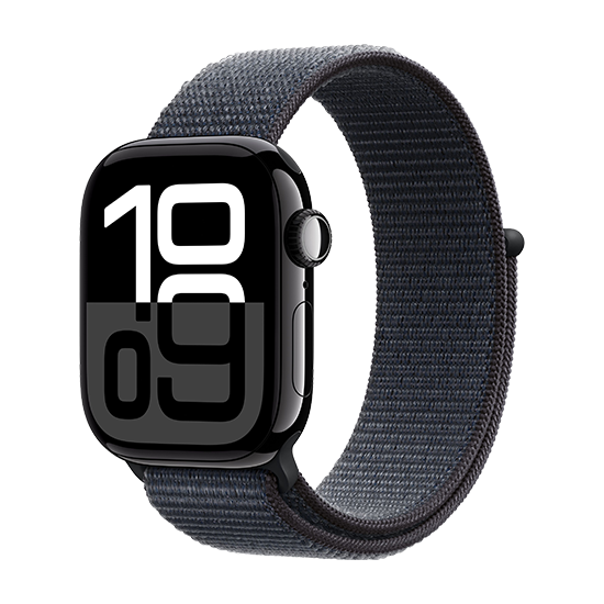 Watch Apple Watch Series 10 GPS 42mm Jet Black Aluminium Case with Sport Loop - Black