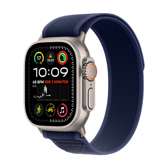 Apple Watch Ultra 2 Natural LTE 49mm Titanium Case with Trail Loop S/M - Blue (2024)