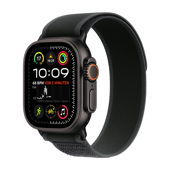 Apple Watch Ultra 2 Black LTE 49mm Titanium Case with Trail Loop M/L - Black