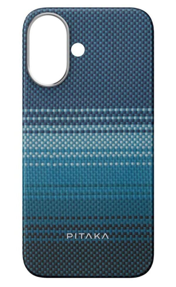 PITAKA Magsafe Калъф за iPhone 16, PITAKA Tactile Woven Case Moonrise, Син