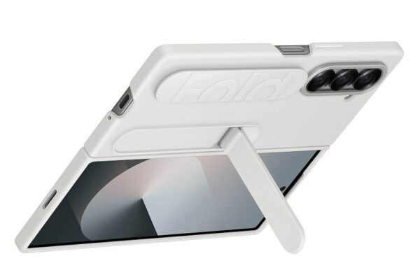 Оригинален Калъф с Държка за SAMSUNG Z Fold 6, Silicone Case EF-MF956TWE, Бял