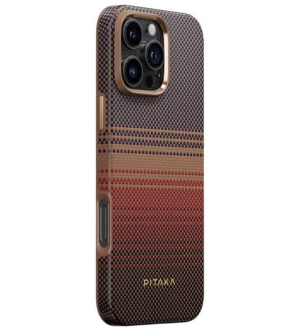 PITAKA MagSafe Калъф за iPhone 16 Pro Max, PITAKA Military-Grade Protective Sunset Case, Кафяв - Image 3