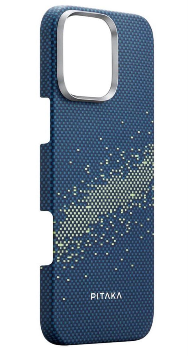 PITAKA MagSafe Калъф за iPhone 16 Pro Max, PITAKA Tactile Woven StarPeak Milky Way Case, Син - Image 3