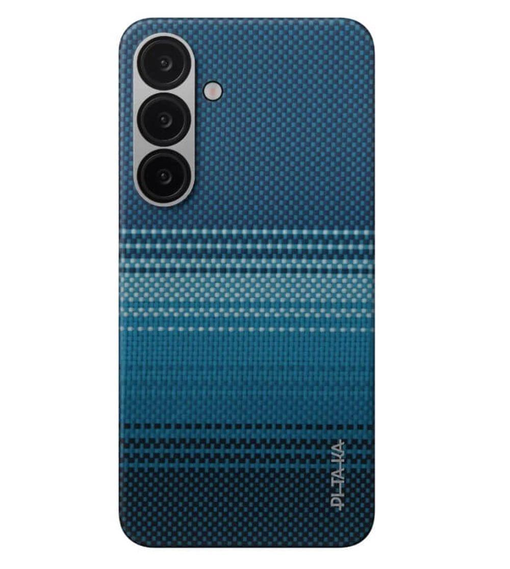 Magsafe Калъф за SAMSUNG S25, PITAKA Tactile Woven Moonrise Case, Син