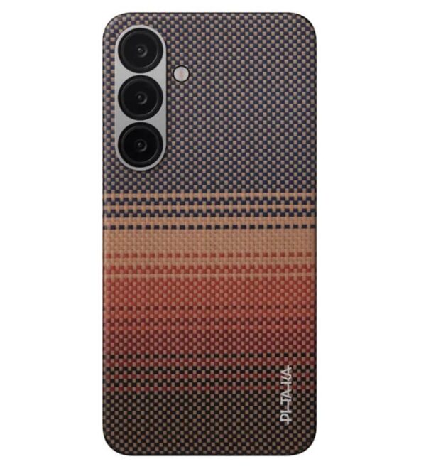 Magsafe Калъф за SAMSUNG S25, PITAKA Tactile Woven Case Sunset, Кафяв