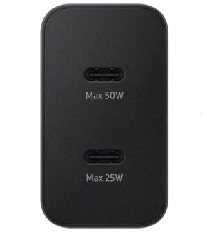 Оригинално Зарядно SAMSUNG 50W Power Adapter Duo USB-C (5A/1.8m) EP-T5020XBE, Черен